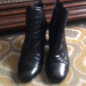 Black quilted bootie